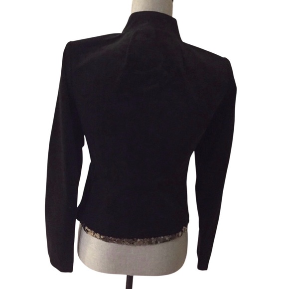Michael Kors Black Velvet Jacket w/ Sequins ~ NWT - Picture 10 of 16